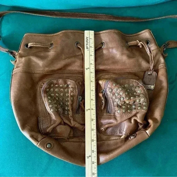 Frye Large Leather Drawstring Bag - Picture 15 of 16